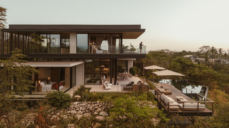 A Hilltop Jungle Retreat With Open-Air Living, and Spa-Like Interiors