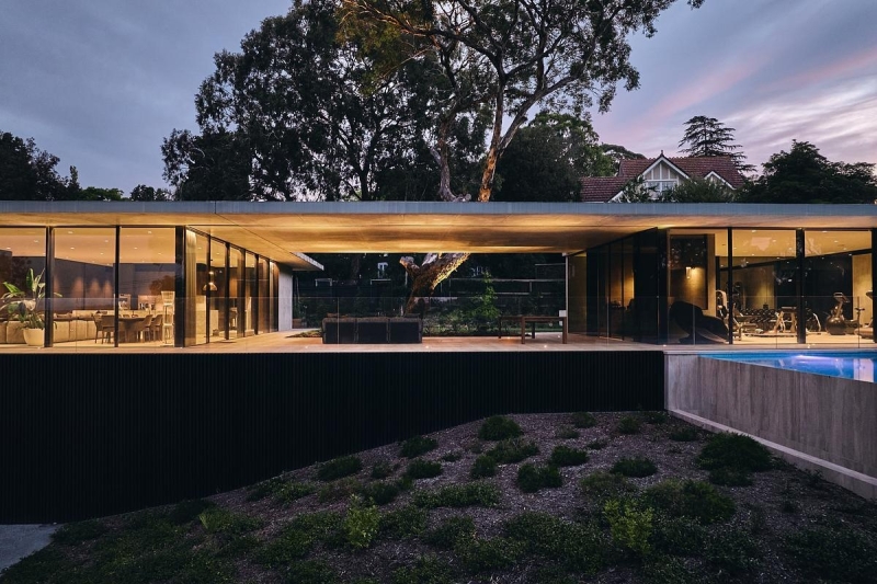 Inside a Striking Modern Home Hidden Behind a Sleek Timber Facade