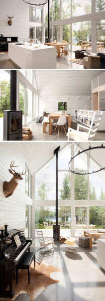 Inside the A-frame cabin where floor-to-ceiling glass changes everything