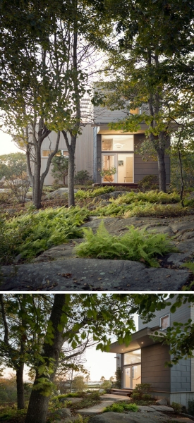 This House Sits on the Rocks but Feels Connected to the Water
