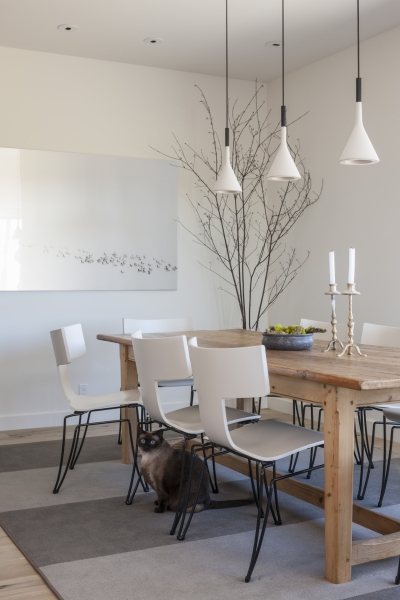 This modern home glows from within as night falls