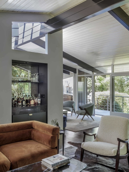 A Moody Mid-Century Modern House With Playful Family Spaces