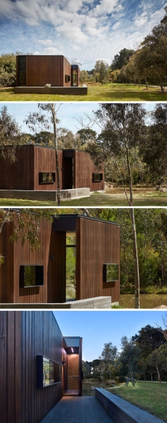 A slow living cabin where fold-out walls transform the space from studio to home