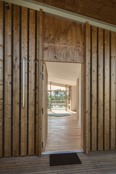 At Night, These Wood Cabins Glow Like Lanterns