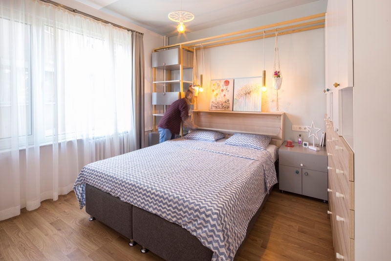 Clever storage maximizes every inch of this apartment