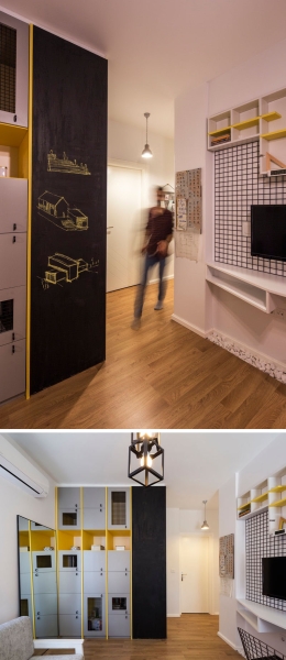 Clever storage maximizes every inch of this apartment