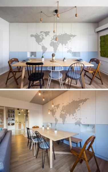 Clever storage maximizes every inch of this apartment