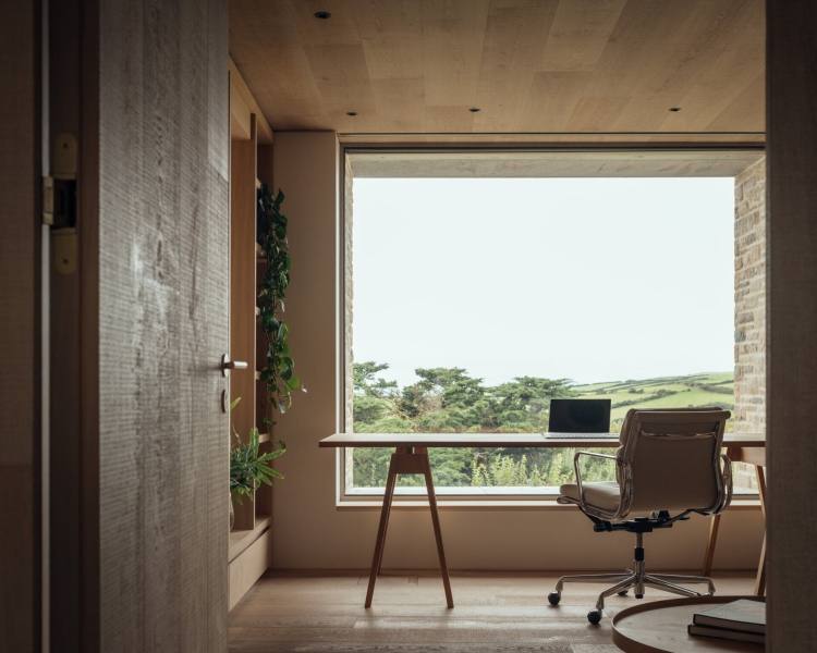 Inside A Stone House That Follows the Land
