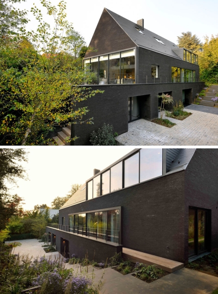 Inside the home where black-and-wood steals the show
