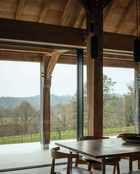 Prefabricated Timber Frames Bring This Barn-Inspired Home to Life