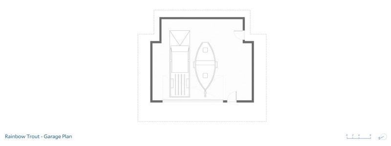They added a guest house that begins with a short walk over a bridge
