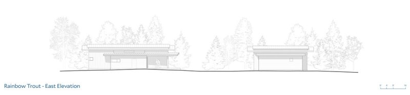 They added a guest house that begins with a short walk over a bridge