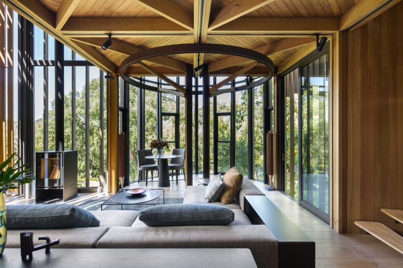 Inside a Forest Cabin Home That Rises Among the Trees
