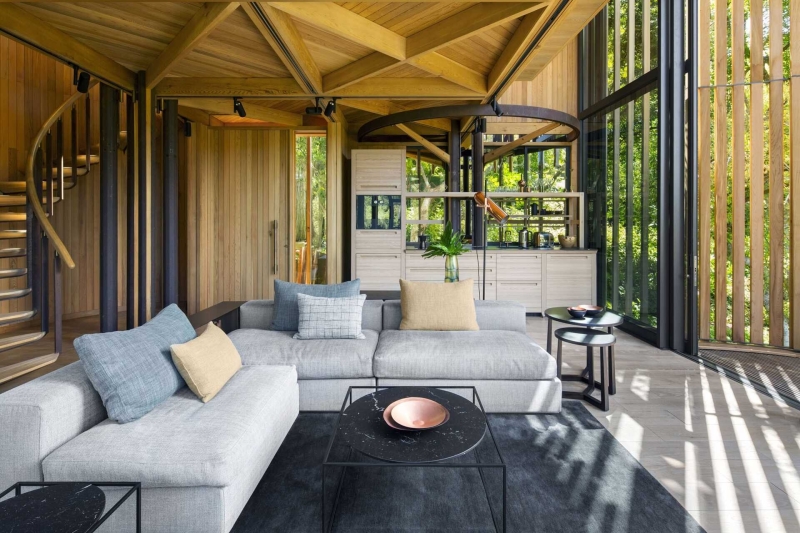 Inside a Forest Cabin Home That Rises Among the Trees