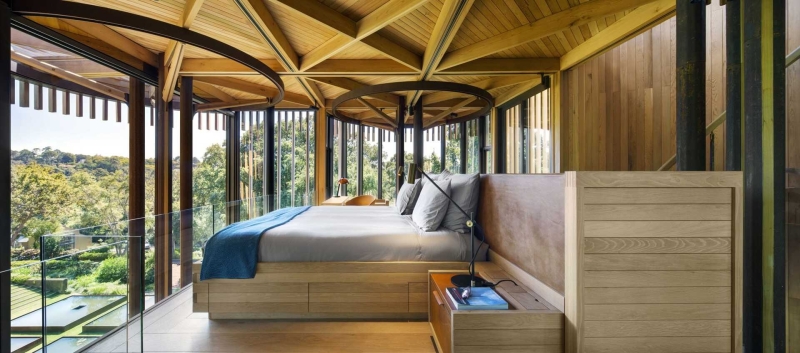 Inside a Forest Cabin Home That Rises Among the Trees