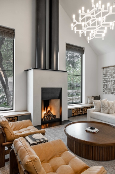 Inside A Home Where Limestone, Wood, and Steel Create Modern Warmth