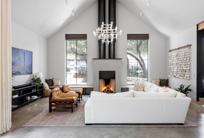 Inside A Home Where Limestone, Wood, and Steel Create Modern Warmth