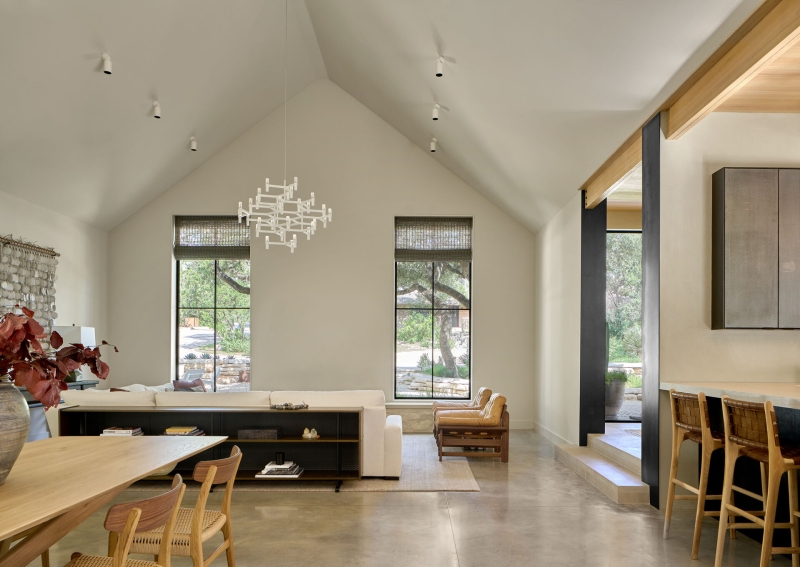 Inside A Home Where Limestone, Wood, and Steel Create Modern Warmth