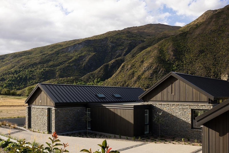 Inside a Stone-Clad Home That Frames Mountain Views