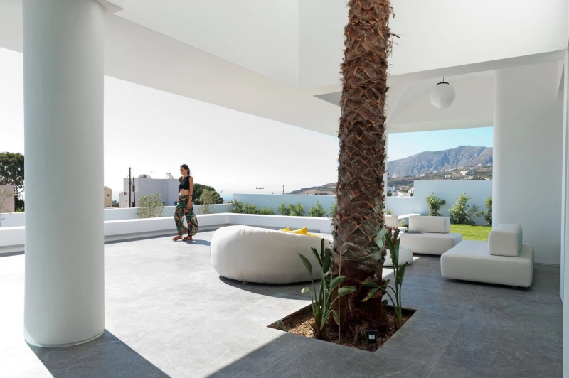 Inside the dazzling white summer home redefining island life in Santorini