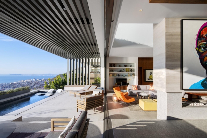 Inside the glamorous villa where art, marble, and ocean views take centre stage