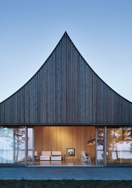 Is this the world’s most stylish tent? Inside the cedar house perched above the Baltic Sea