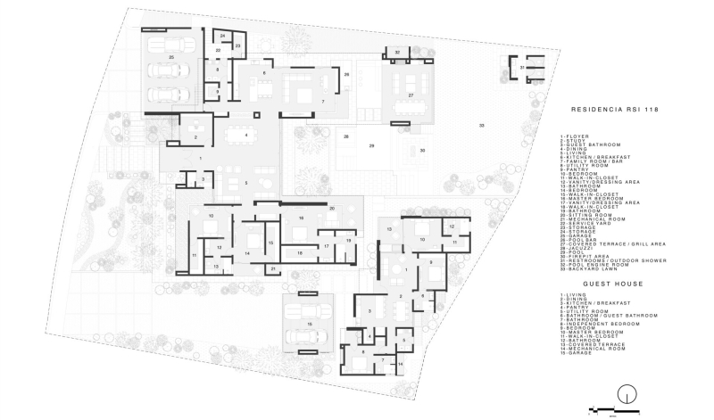 Resort looks without leaving home, a courtyard compound built for two signals quiet status