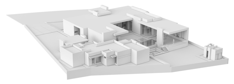 Resort looks without leaving home, a courtyard compound built for two signals quiet status