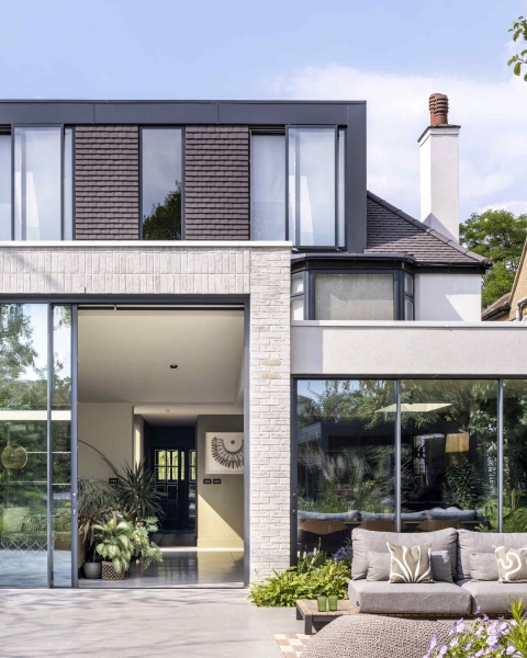 The London House with a Secret Basement, Double-Height Courtyard and Green Wall