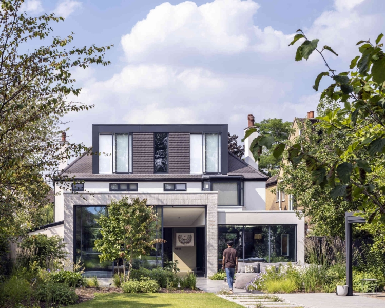The London House with a Secret Basement, Double-Height Courtyard and Green Wall