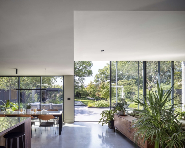 The London House with a Secret Basement, Double-Height Courtyard and Green Wall