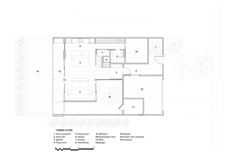 This Courtyard House Wraps Around Quiet Gardens