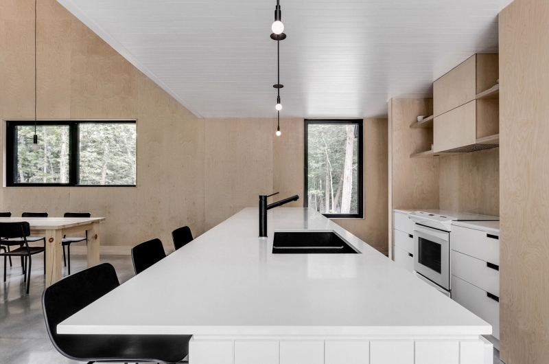 Why This Moody Black Cottage in the Canadian Woods Feels So Peaceful Inside