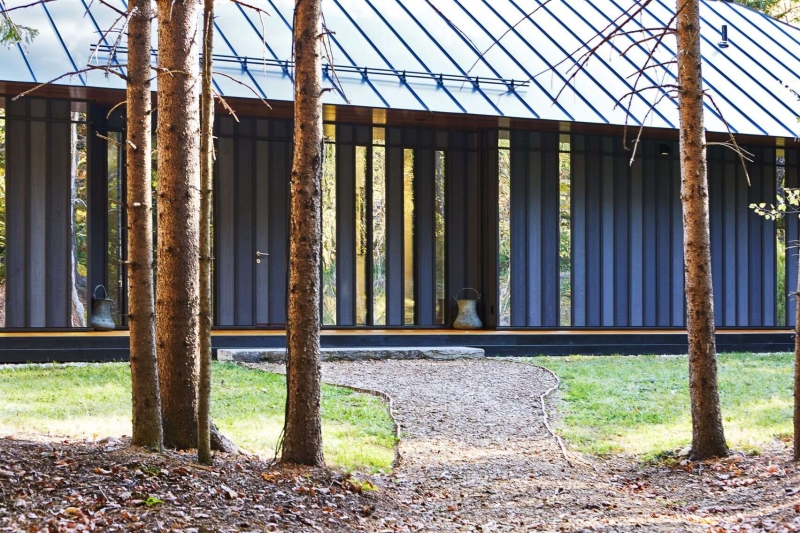 A Woodland Wonder: The Vermont Guest House That Reflects Its Surroundings