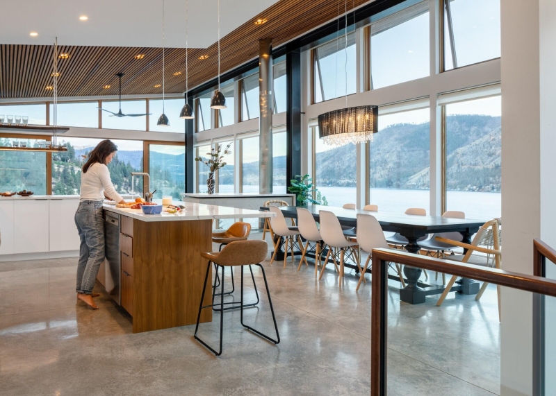 Inside the Lakeside Home That Turns a Steep Slope Into Easy Living