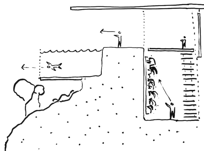 Terrace Living and a Cantilevered Pool in a Hillside Home
