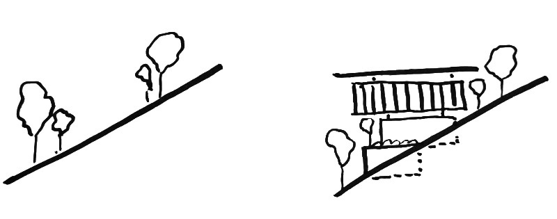 Terrace Living and a Cantilevered Pool in a Hillside Home