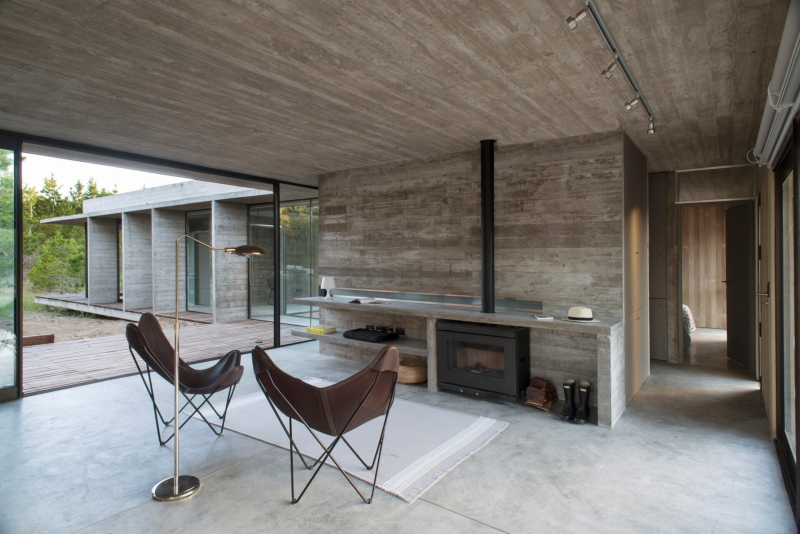 The Concrete and Glass Home Making the Most of Its Forest Setting