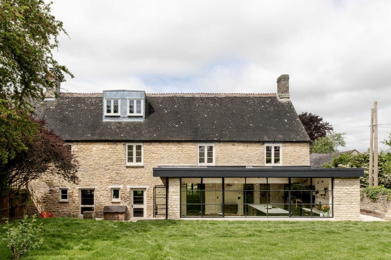 This Charming Stone Cottage Now Features a Light Filled Extension
