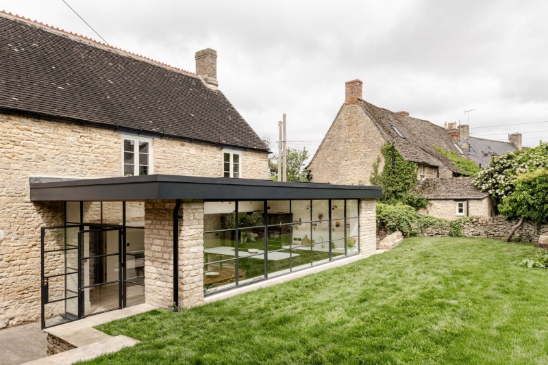 This Charming Stone Cottage Now Features a Light Filled Extension