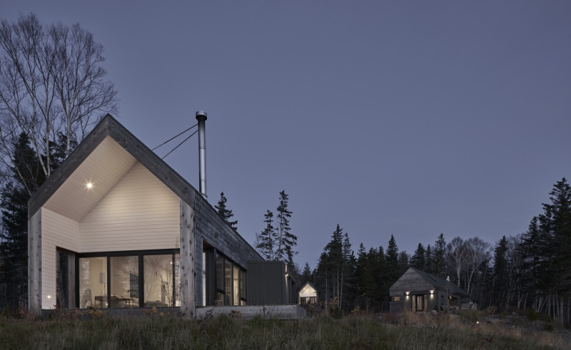 A Collection of Prefab Cabins on the Coast of Canada