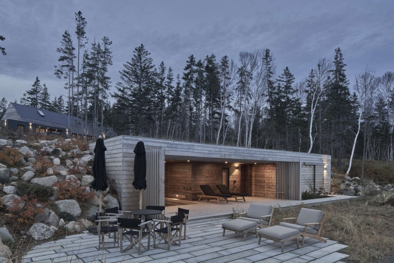 A Collection of Prefab Cabins on the Coast of Canada
