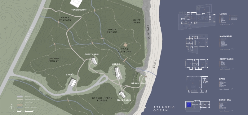 A Collection of Prefab Cabins on the Coast of Canada