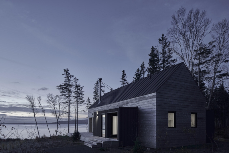 A Collection of Prefab Cabins on the Coast of Canada