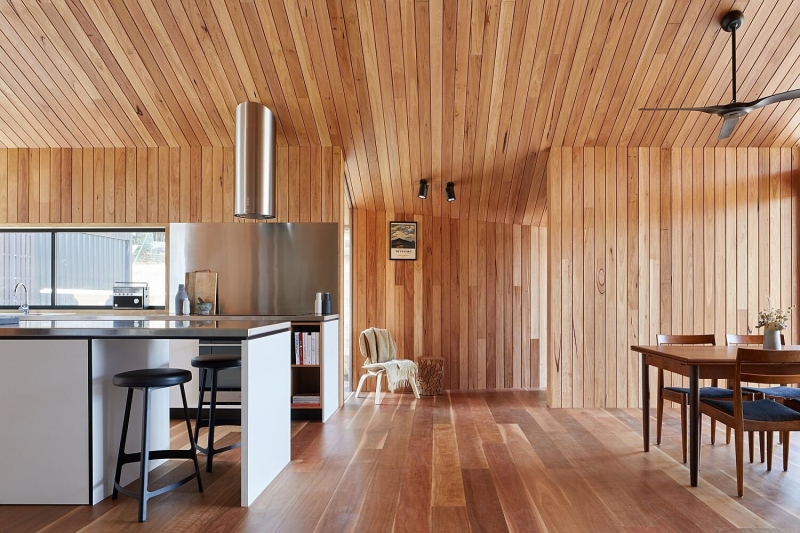 Inspired by Old Shearing Sheds This Rural Home Got a Gabled Timber Addition