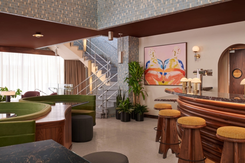 A 1960s Mid-Century Bank Becomes a Hotel Built for City Life