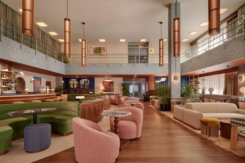 A 1960s Mid-Century Bank Becomes a Hotel Built for City Life