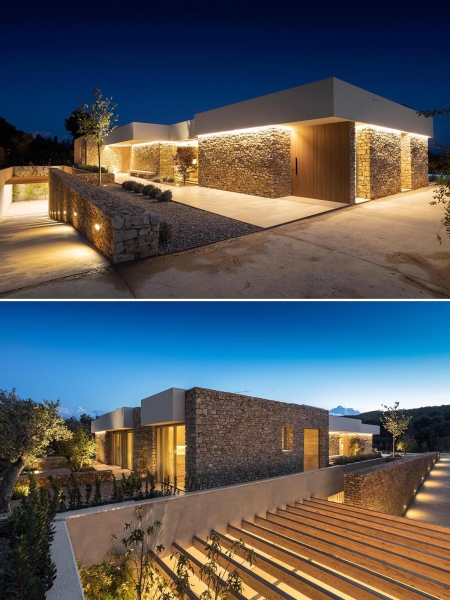 A Mediterranean Stone House Made for Poolside Living