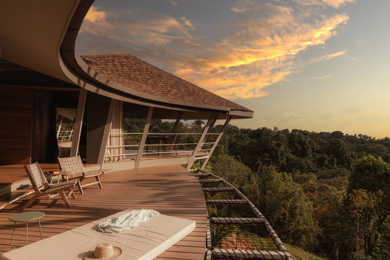 A Modular Structure That Allows a Roof to Flow Like the Landscape