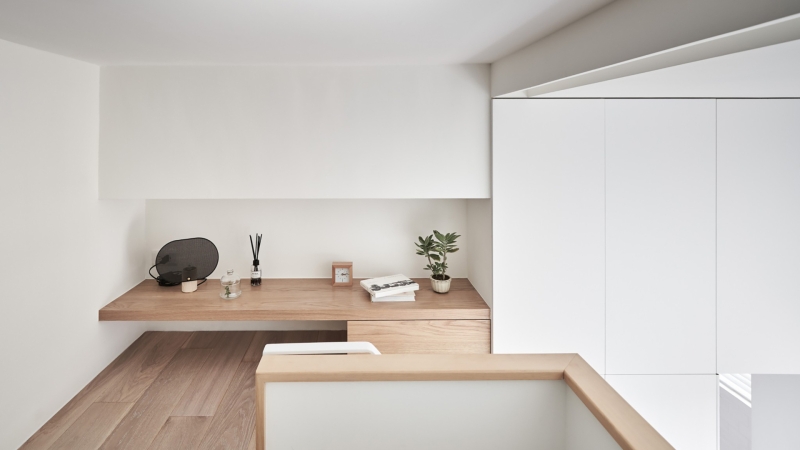 Inside a 189 Square Foot Apartment designed for a Life Between Countries